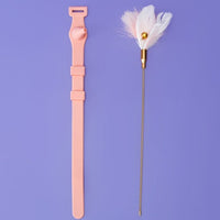 HKM-8779069 Cat Stick with Bell and Feather, Bite Resistant Kitten Toy for All Ages