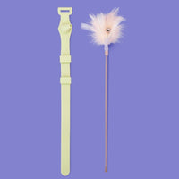 HKM-8779069 Cat Stick with Bell and Feather, Bite Resistant Kitten Toy for All Ages