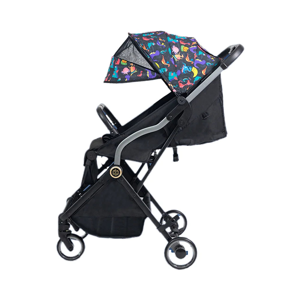 HKM-877971 Lightweight Folding Red Stroller for Toddlers with 4 Wheels and Comfortable Design