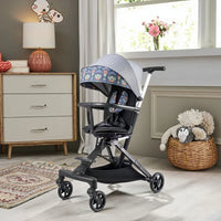 HKM-877971 Lightweight Folding Red Stroller for Toddlers with 4 Wheels and Comfortable Design