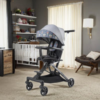 HKM-877971 Lightweight Folding Red Stroller for Toddlers with 4 Wheels and Comfortable Design
