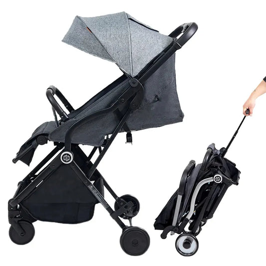 HKM-877971 Lightweight Folding Red Stroller for Toddlers with 4 Wheels and Comfortable Design