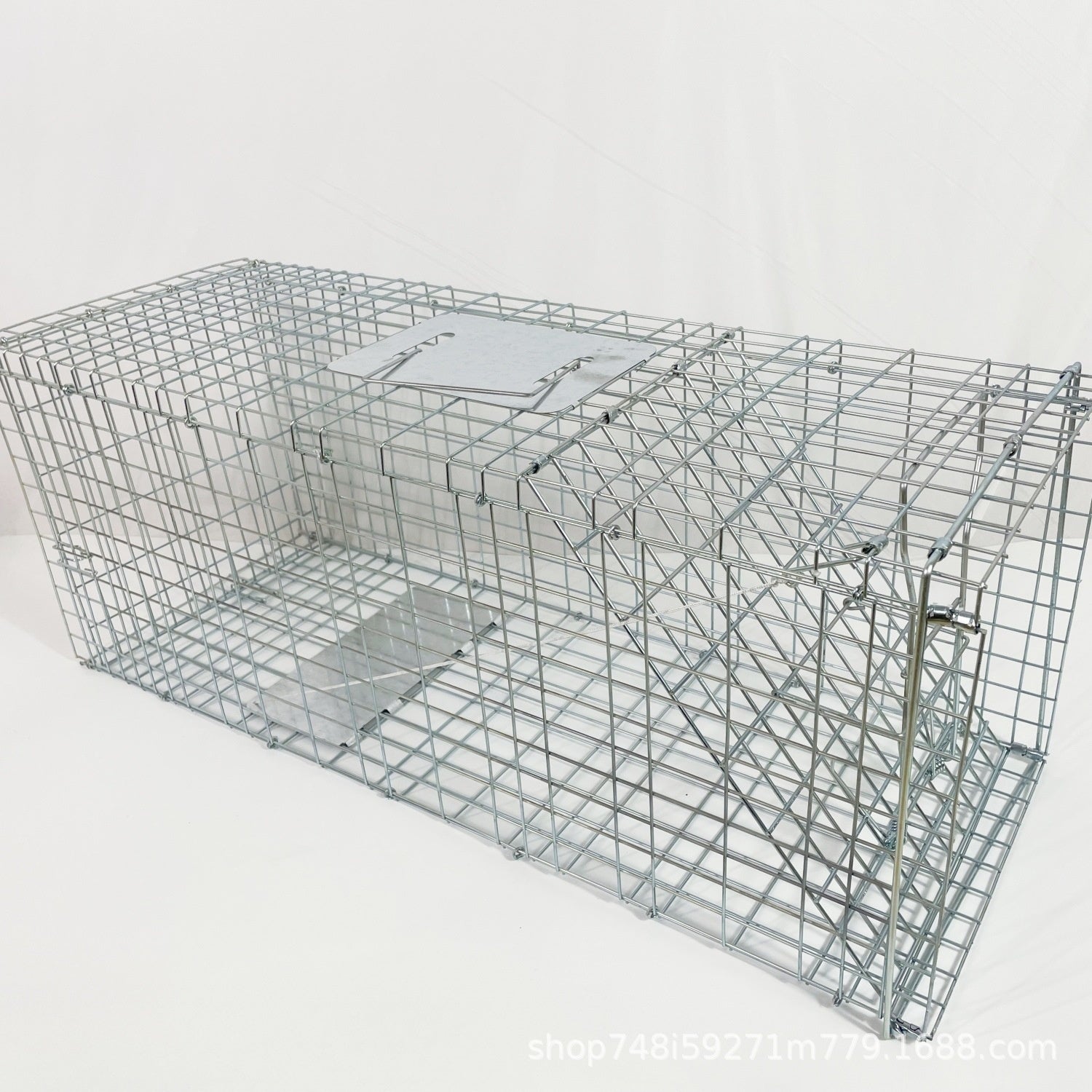 HKM-8780349 Foldable Fully Automatic Cat Trap Cage with Galvanized Steel, Multiple Sizes Available