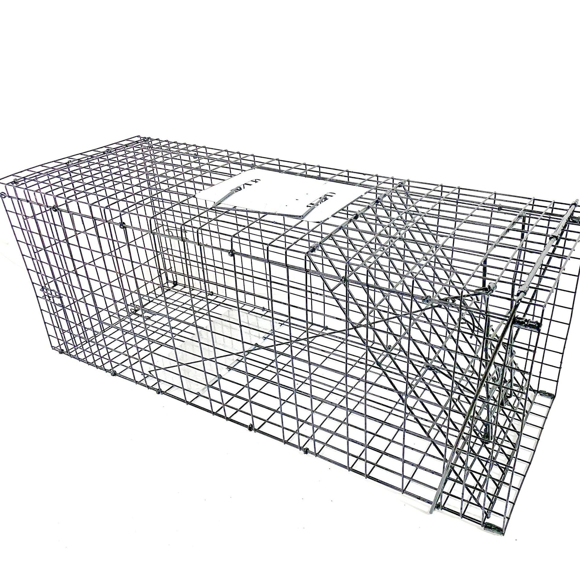 HKM-8780349 Foldable Fully Automatic Cat Trap Cage with Galvanized Steel, Multiple Sizes Available