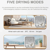 HKM-878035 Automatic Pet Dryer Box with Adjustable 360 Degree Airflow and Temperature for Small and Medium Pets