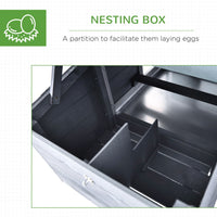HKM-8780733 Outdoor Solid Wood Chicken Coop Kit with Ventilation - Gray Enclosed House