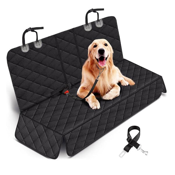 HKM-878099 Waterproof Dog Car Seat Cover with Scratchproof Protection and Adjustable Seat Belt for SUVs, Trucks, and Cars