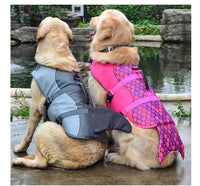 HKM-8781245 Pet Life Jacket for Dogs - Comfortable and Durable Swimwear in Pink, Gray, or Red, Made with 600D Polyester Oxford Cloth