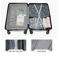 HKM-878163 Stylish Lightweight Trolley Suitcase Travel Set in Durable ABS Material