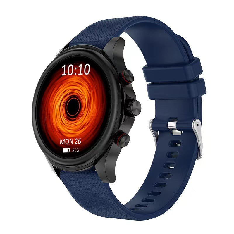HKM-878291 1.3-Inch Round Smart Watch with Heart Rate, Blood Pressure, and Blood Oxygen Monitoring