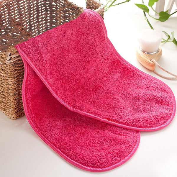 HKM-878355 Pink Superfine Fiber Makeup Remover Towel for Gentle Cleansing - 40x18cm