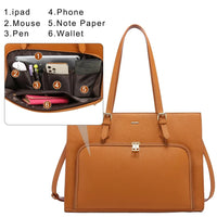 HKM-878483 Women’s Fashion Tote Bag with USB Port for 15.6 Inch Laptops