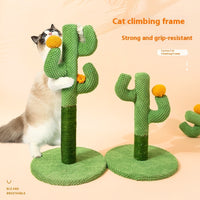 HKM-8786109 Cactus Cat Climbing Frame and Coconut Tree Scratching Post for Cats