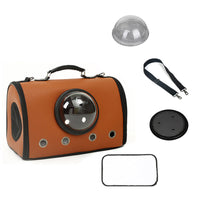 HKM-8786493 Portable Large-Capacity Cat and Dog Bag with Stylish Leather Design