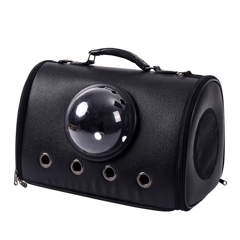 HKM-8786493 Portable Large-Capacity Cat and Dog Bag with Stylish Leather Design