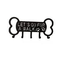 HKM-878739 Perforated Iron Art Coat Hook for Pet Clothing – Black Multi-Hook Design