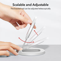 HKM-878803 Foldable 15W Wireless Charger Stand for Apple Devices - Fast Charging, Adjustable Angle