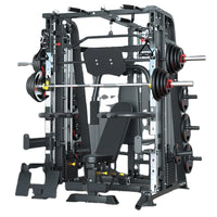 HKM-878803 Multi-Functional Smith Machine Power Rack with Dual Weight Stack for Home and Commercial Gym Use