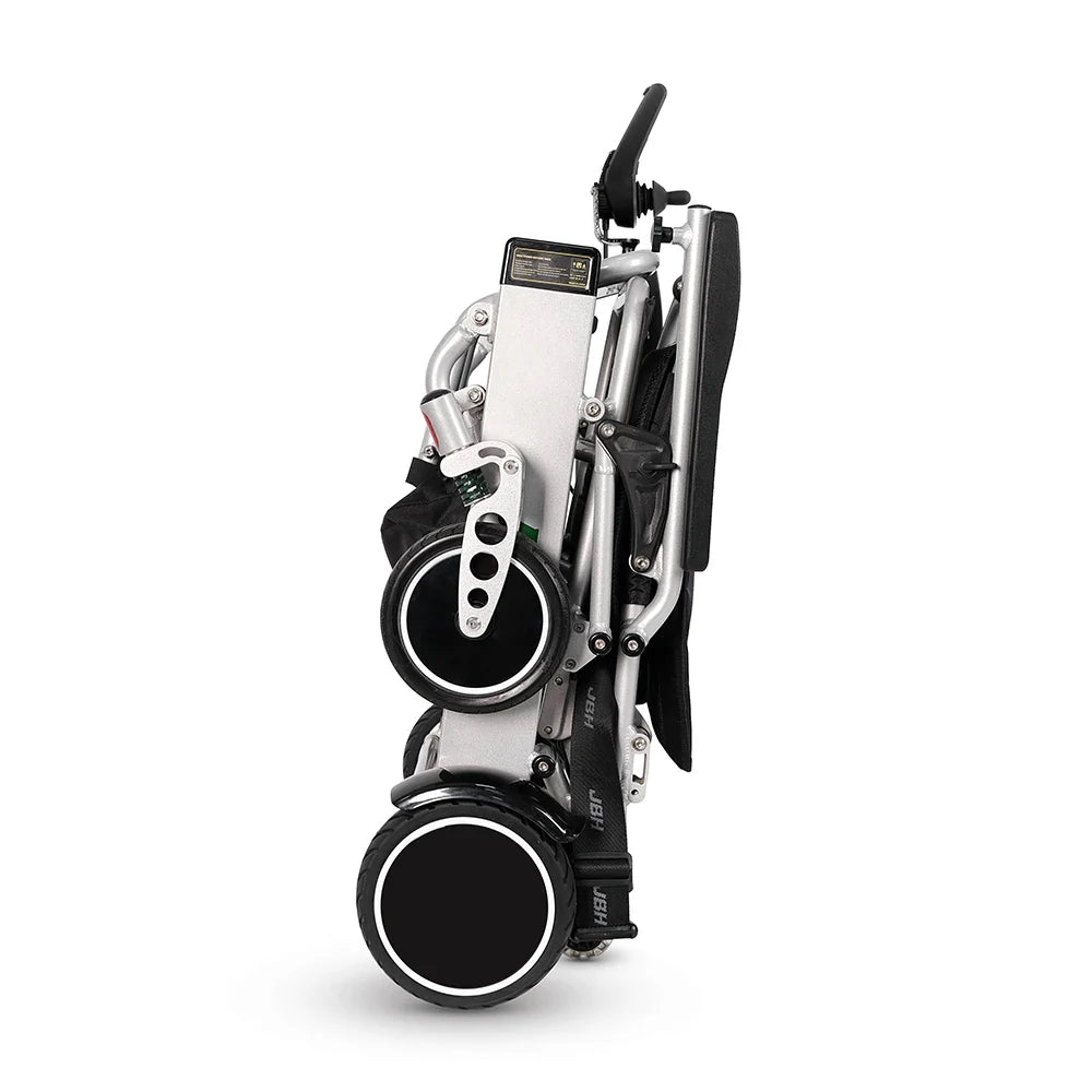 HKM-878803 Ultra Light Electric Wheelchair with Folding Design and Dual Motors, 120kg Capacity