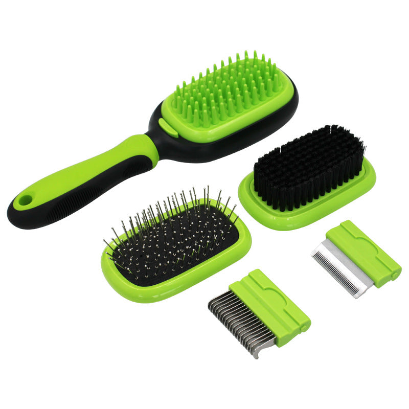 HKM-8788413 5-in-1 Pet Grooming Comb for Cats and Dogs - Knot Opening Tool with Massage Function, ABS and Stainless Steel Materials