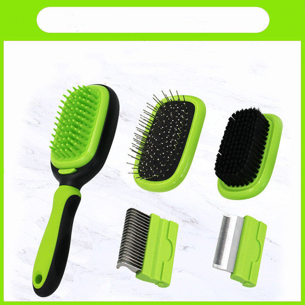 HKM-8788413 5-in-1 Pet Grooming Comb for Cats and Dogs - Knot Opening Tool with Massage Function, ABS and Stainless Steel Materials
