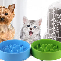 HKM-8788797 Pet Slow Feeder Bowl for Dogs and Cats - Reduces Overeating, Made from Food-Safe Plastic