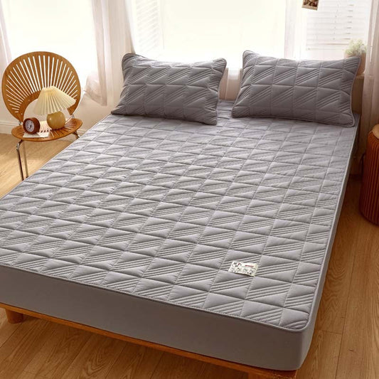 HKM-878931 Pure Cotton Quilted Mattress Protector, Thickened and Anti-Mite, 360° All-Inclusive Design