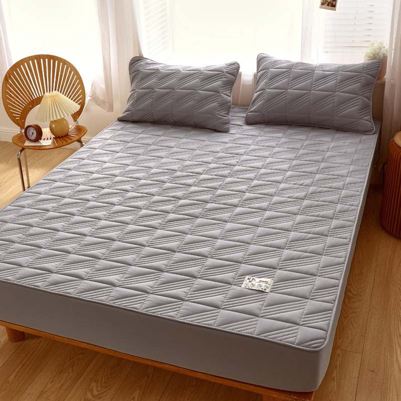 HKM-878931 Pure Cotton Quilted Mattress Protector, Thickened and Anti-Mite, 360° All-Inclusive Design
