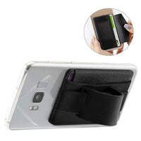 HKM-878995 Lycra Mobile Phone Back Sticker Card Holder - Imitation Leather, Plain Design, 58*92mm