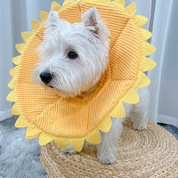 HKM-8790205 Soft Anti-Licking Headgear for Small to Medium Dogs - Sunflower Design