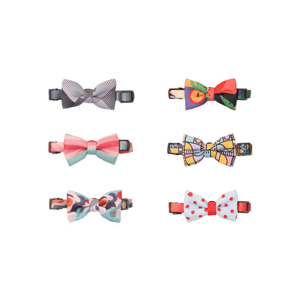 HKM-8790589 Stylish Cotton Bow Tie Cat Collar in Multiple Designs and Colors