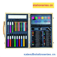 HKM-879059 Kids 68-Piece Art Set with Crayons, Oil Pastels, and Pencils for Drawing and Writing