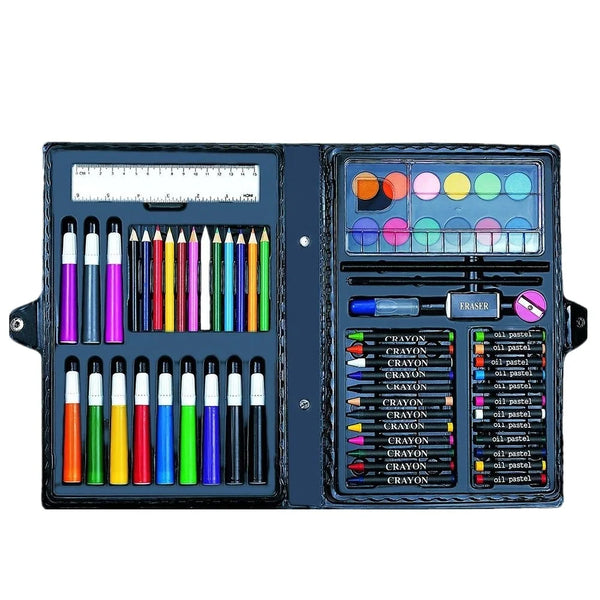 HKM-879059 Kids 68-Piece Art Set with Crayons, Oil Pastels, and Pencils for Drawing and Writing