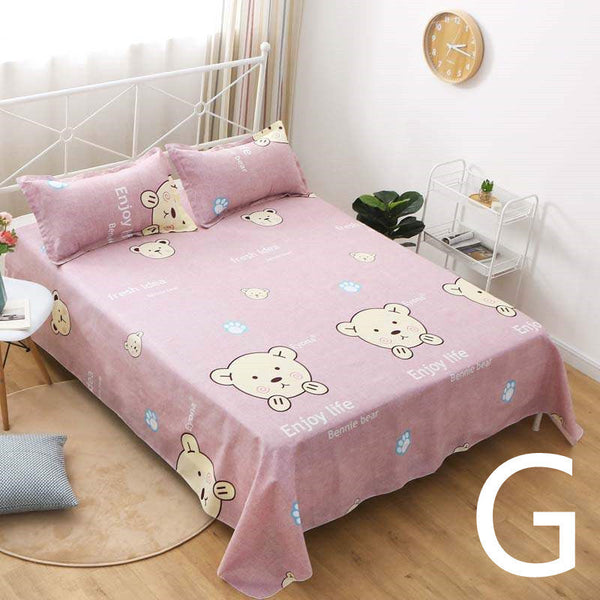 HKM-879251 Geometric Pattern Flat Sheet for Single or Double Beds - Versatile Bedding in Elegant Design