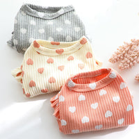 HKM-8793149 Cotton Casual Bottoming Shirt for Small Dogs in White, Orange, and Gray