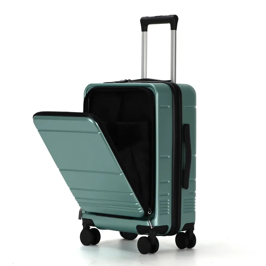 HKM-879315 Stylish Carry-On Trolley Suitcase with Laptop Compartment for Travel