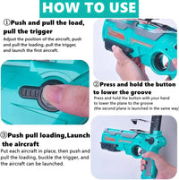 HKM-879379 Foam Glider Airplane Launcher for Outdoor Play – Fun Hand-Throw Airplane Toy for Kids