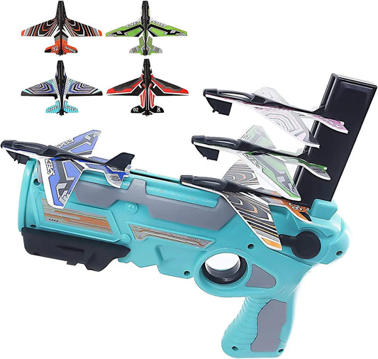 HKM-879379 Foam Glider Airplane Launcher for Outdoor Play – Fun Hand-Throw Airplane Toy for Kids