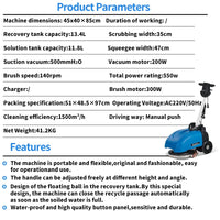 HKM-879507 Hand-Push Floor Scrubber for Efficient Scrubbing and Waxing in Industrial and Commercial Settings