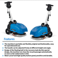HKM-879507 Hand-Push Floor Scrubber for Efficient Scrubbing and Waxing in Industrial and Commercial Settings