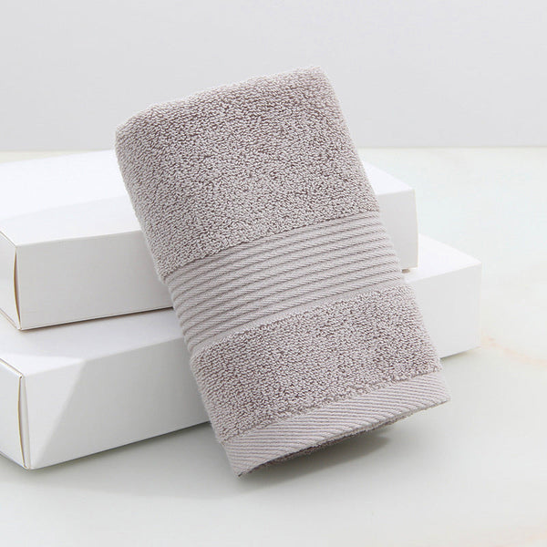 HKM-879507 Light Card Color Pure Cotton Towel with Embroidery - 34x74 cm