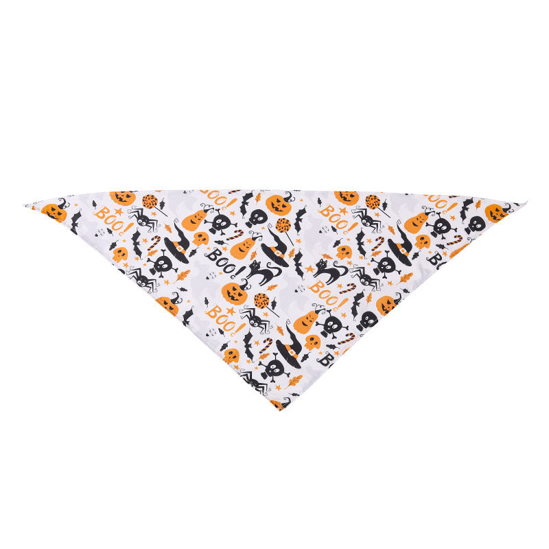 HKM-8795965 Cartoon Pattern Nylon Scarf for Pets - Perfect for All Seasons and Holidays