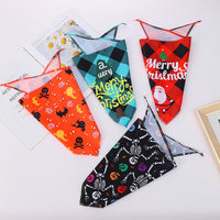 HKM-8795965 Cartoon Pattern Nylon Scarf for Pets - Perfect for All Seasons and Holidays