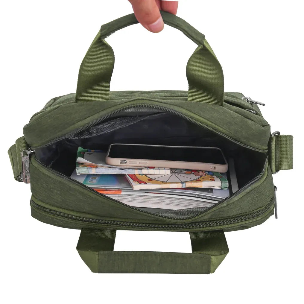 HKM-879635 Waterproof Nylon Laptop Bag for Men - Versatile Crossbody Sling Briefcase