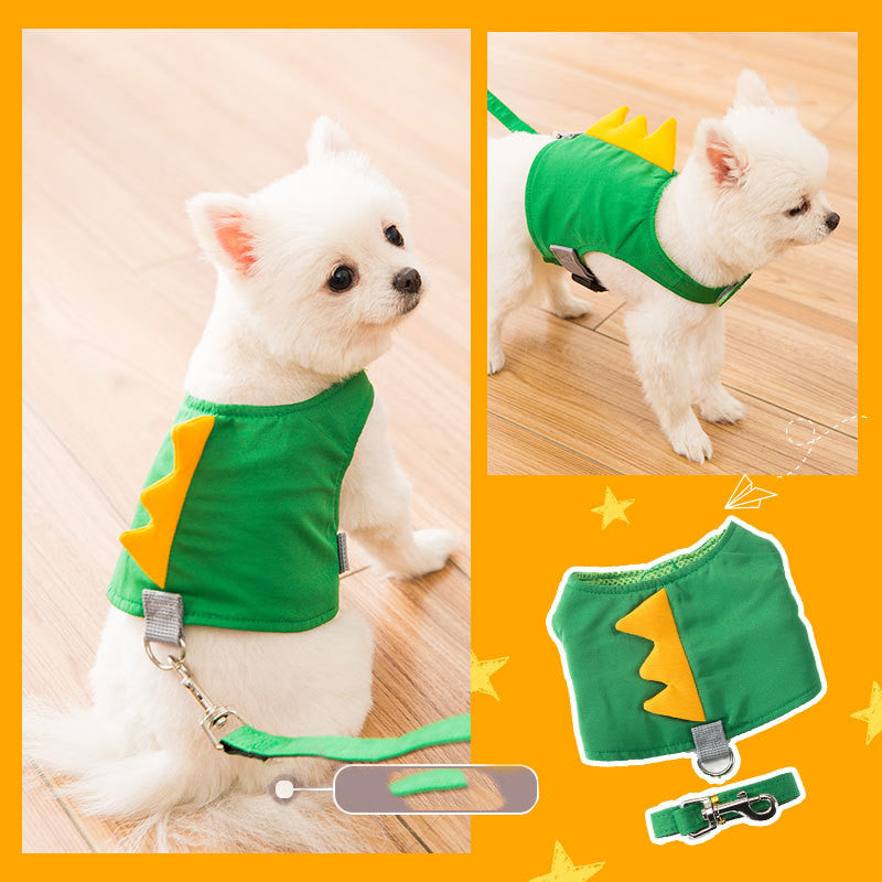 HKM-8797629 Adjustable Vest-Style Traction Rope for Small Dogs and Cats, Multiple Sizes Available