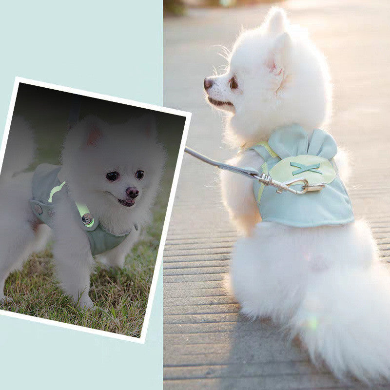HKM-8797629 Adjustable Vest-Style Traction Rope for Small Dogs and Cats, Multiple Sizes Available