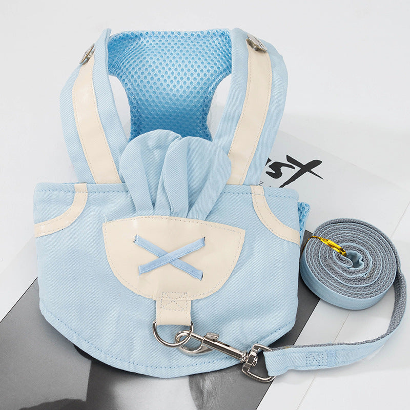 HKM-8797629 Adjustable Vest-Style Traction Rope for Small Dogs and Cats, Multiple Sizes Available