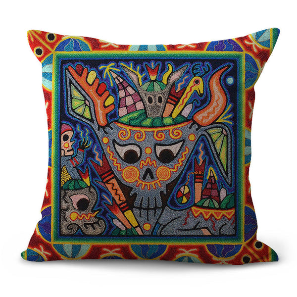 HKM-879763 Geometric Abstraction Decorative Cushion Set in Multiple Colors - 45x45cm Polyester Pillow Cover