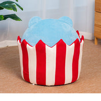 HKM-8798397 Cozy Warm Semi-Closed Cat Nest - Soft Cloth Cat Litter for Comfort and Relaxation