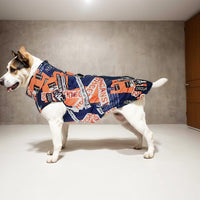 HKM-8798909 Waterproof Cotton-Padded Pet Coat with Zipper - Dark Blue, Leopard Print, Camouflage Options in Multiple Sizes